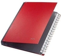 Leitz Pultordner 59310025 DIN A4 1-31 32F&auml;cher Graupappe rot 127046730