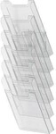 Exacompta Wandprospekthalter 64758D A4 hoch 6F&auml;cher transparent 135012200