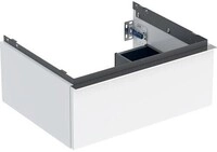 Geberit GE iCon Unterschrank f&uuml;r WT, 1 Schubl. 59,2x24,7x47,6cm, wei&szlig; hgl/Gr.