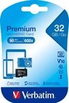 Verbatim microSDHC Card 32GB 44013