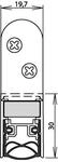 Athmer T&uuml;rdichtung Schall-Ex&reg; Ultra WS 1-290 2-s.L.958mm Alu.silberf.HLT