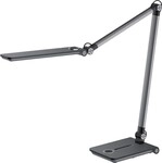 Hansa Schreibtischleuchte Wave grau metallic H.max.760mm Standfu&szlig; m.LED