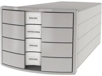 Han Schubladenbox IMPULS 1012-11 DIN A4/C4 4F&auml;cher geschl. l.gr 127009181