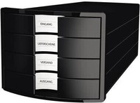 Han Schubladenbox IMPULS 1012-13 DIN A4/C4 4F&auml;cher geschl. sw 127009190