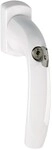 Hoppe Fenstergriff NY 0810S/U10 TBT1 Alu.F9016/verkehrswei&szlig; 32mm abschl.