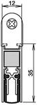 Athmer T&uuml;rdichtung Doppeldicht&reg; M-12/35 1-393 2-s.L.833mm Alu.silberf.HLT