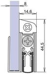 Athmer T&uuml;rdichtung Schall-Ex&reg; GS-8 1-407 1-s.L.958mm Alu.silberf.GLT