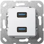 Gira UP Tragring 2xUSB A rws 568503