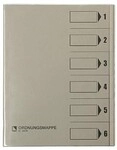 Bene Ordnungsmappe 83600GR DIN A4 6F&auml;cher grau 127030480