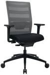 Topstar B&uuml;rodrehstuhl m.Synchr.-Techn.schwarz/grau 420-540mm m.Lehnen