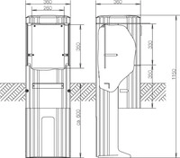 ABN Freilufts&auml;ule M-Platte SL115P