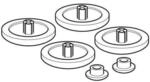 Geberit GE Set Puffer f&uuml;r WC-Deckel wei&szlig; Geberit Vertriebs 598094000