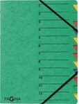 Pagna Ordnungsmappe EASY 24131-08 DIN A4 12F&auml;cher Pressspan gr&uuml;n 127611560