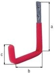 5 Stk. Gah Wandhaken U-Form Rotgummi A.83mm STA roh verz.H.120mm D.12mm 802158