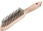 Lessmann Handb&uuml;rste L.290mm 0,35mm Stahldraht Besatz-L.140mm 5-reihig 12 100051