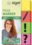 Sigel Haftmarker HN635 gelb &middot; orange,gr&uuml;n,pink 4 x 40 Bl./Pack. 164185399