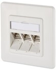 Metz Connect Anschlussdose, Cat.6A TN E-DATmod-3UP-rws 1309131002-E-90