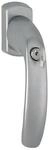 Hoppe Fenstergriff NY 0810SVS/U10 Alu.F9/stahlfarbig 32mm abschl. 3286593