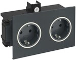 Rehau Steckdose 2-fach BRK 2STD anth 6121016