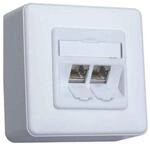 Metz Connect Anschlussdose C6Amodul AP TN C6Amod-2AP-180rw 130B11D20002E90