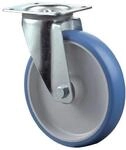 Bs Rollen Lenkrolle D.100mm Trgf.120kg PU Platte L104xB80mm Farbe Rl.blau