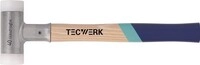 Tecwerk Schonhammer L.355mm Kopf-D.35mm Hickory r&uuml;ckschlagfrei hart Nyl.wei&szlig;
