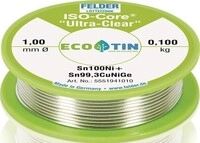 Felder L&ouml;tdraht ISO-Core&reg; UltraClear 1mm 100g Sn100Ni+ 5551941010