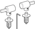 Geberit GE Set Scharniere f&uuml;r WC-Sitz Flow mit Absenkautomatik, verchromt