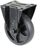Bs Rollen Bockrolle D.125mm Trgf.120kg Gum.Platte L104xB80mm Farbe Rl.schwarz