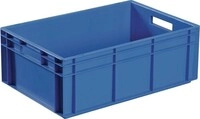 Tecwerk Transportbeh&auml;lter L400xB300xH220mm blau PP Durchfassgr.Seitenw.geschl.