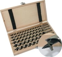 Tecwerk Schlangenbohrersatz 8-tlg.L.320mm 6-20mm in Holzkassette