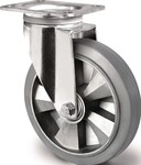Tecwerk Schwerlastlenkrolle D.250mm Trgf.500kg Lenkrolle Elastikgummi