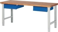 Tecwerk Werkbank Ser.BK 650 B2000xT700xH790-1140mm Buche massiv grau/blau 2