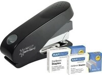 Rapesco Heftger&auml;t ECO Luna 1466 50Blatt schwarz +Heftklammern 124019090