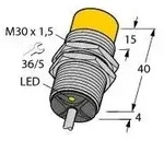 Turck Sensor NI15-G30-Y2X 7M