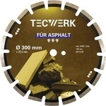 Tecwerk Diamanttrennscheibe ASPHALT D.350mm Bohr.20mm Seg.-H.10mm Seg.-S.3,2mm