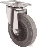 Tecwerk Lenkrolle D.100mm Trgf.75kg m.Platte PP VG grau