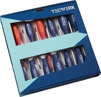 Tecwerk Schraubendrehersatz XXL 13-tlg.Schlitz/PH/PZD/TX Mehrkomponentengriffe