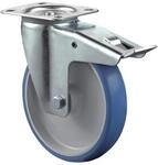 Bs Rollen Lenkrolle m.Festst.D.125mm Trgf.175kg m.Festst.PU 104x80mm blau
