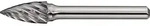 Tecwerk Fr&auml;sstift SPG INOX D.10mm Kopf-L.20mm Schaft-D.6mm HM Verz.Normal,fein