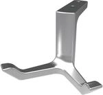 Hermeta Decken-Mantelhaken 0200 zweifach A.87mm Alu.silberf.elox.H.49mm 0200-01E