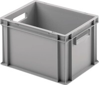 Unista Transportstapelbeh&auml;lter L400xB300xH235mm o.Deckel hellgrau PP offene