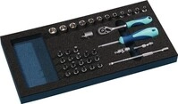 Tecwerk Werkzeugmodul 36-tlg.1/3-Modul Steckschl&uuml;.