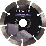 Tecwerk Diamanttrennscheibe BETON D.350mm Bohr.25,4mm Seg.-B.40mm