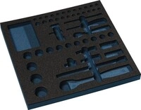 Tecwerk Werkzeugmodul Leereinlage 2/3-Modul 2000&nbsp;871&nbsp;249 55-tlg.