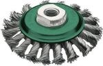 Lessmann Zopfkegelb&uuml;rste D.100mm Gew.Drahtst&auml;rke 0,5mm VA 12mm 15000min-&sup1;