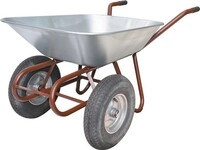 M&Uuml;ba Schubkarre Zweirad 85l Luftrad 24kg Stahlfelge m.Kugell. 72550