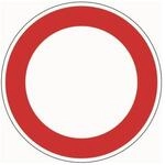 Adco Verkehrszeichen VZ 250 Verbot f.Fahrzeuge aller Art D.600 mmx2mm Ronde RA2