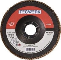 10 Stk. Tecwerk F&auml;cherscheibe D.125mm K.40 kon.Alu.SCg