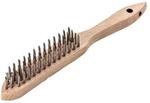 Lessmann Handb&uuml;rste L.290mm 0,35mm Stahldraht Besatz-L.140mm 4-reihig 12 100041